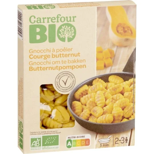 Gnocchi bio à poêler courge butternut