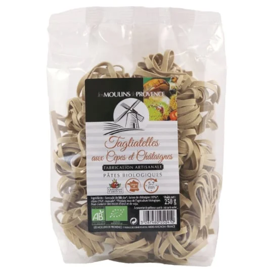 Pâtes colorées bio cèpes châtaignes