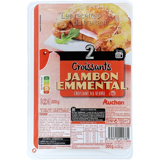 Croissants au jambon et à l'emmental