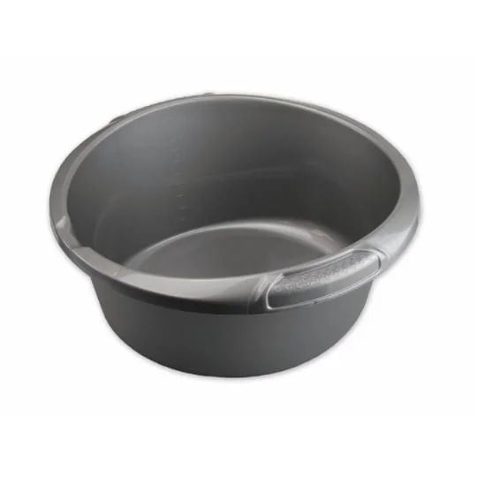 Bassine ronde gris métal