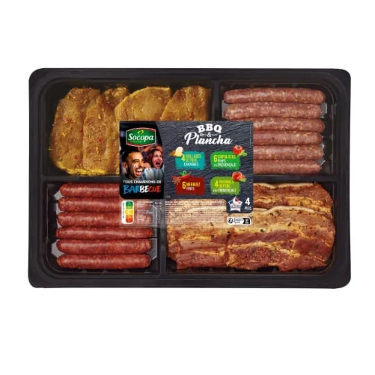 Plateau porc barbecue et plancha