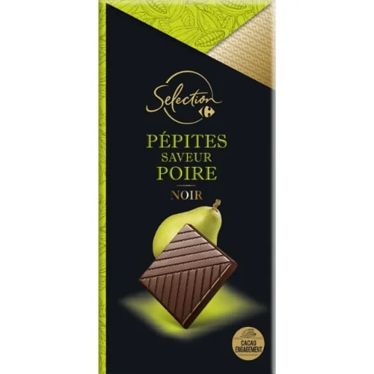 Chocolat noir saveur poire
