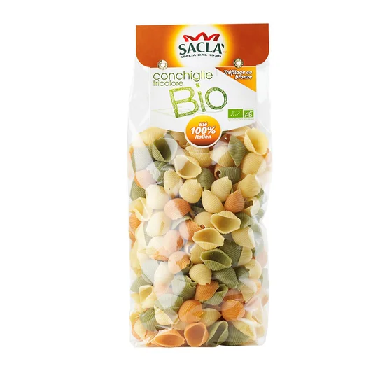 Conchiglie tricolore bio