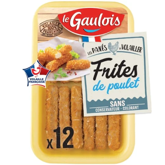Frites de poulet panées