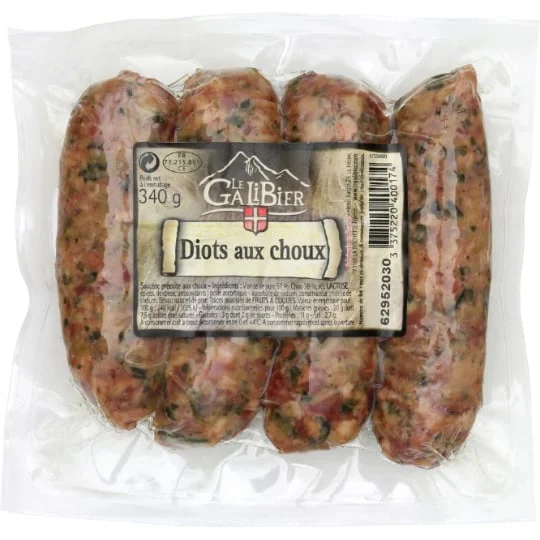 Saucisses Diots aux choux