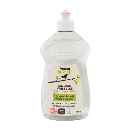 Liquide vaisselle écologique peaux sensibles