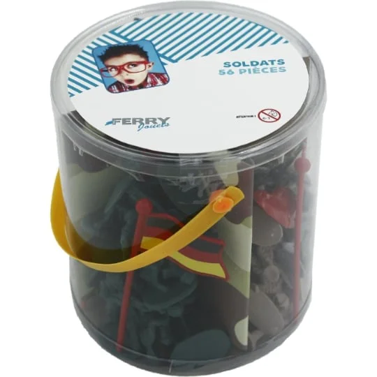 Jouet Tube Soldats 56 Pcs