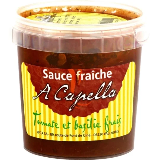 Sauce tomate et basilic frais