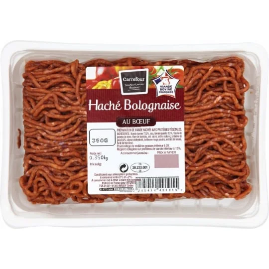 Viande hachée au boeuf bolognaise