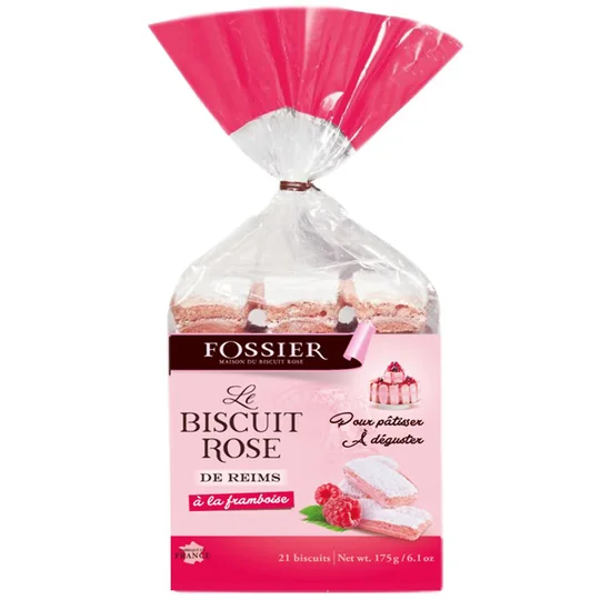Biscuit rose de Reims à la framboise