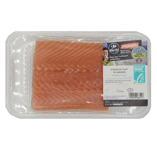 Coeur de saumon sans peau sans arêtes
