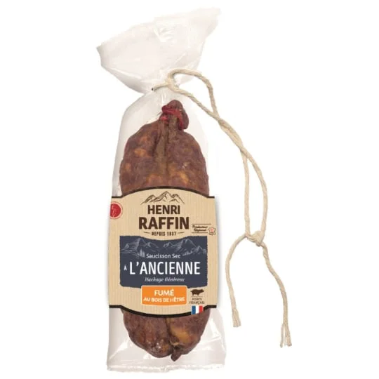 Saucisson sec fumé au bois de hêtre