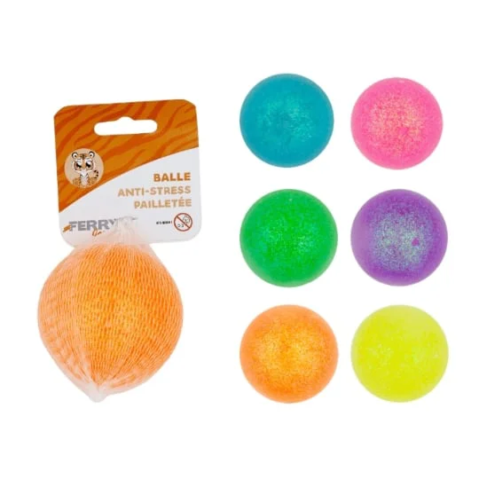 Balle anti-stress pailletée Ø 7 cm