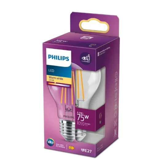 Ampoule LED E27 Standard Filement Blanc-chaud 75W x1