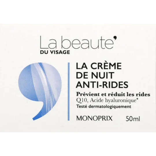La crème de nuit anti-rides