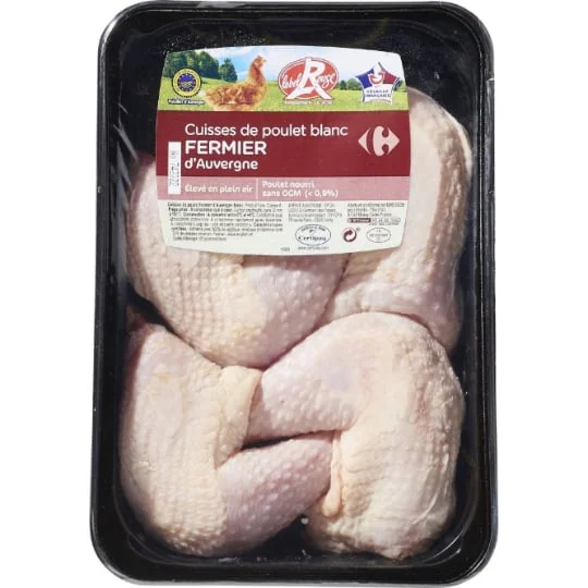 Cuisses de poulet blanc fermier d'Auvergne Label Rouge
