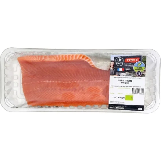 Filet de truite avec peau