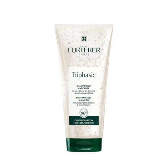 Triphasic shampooing antichute