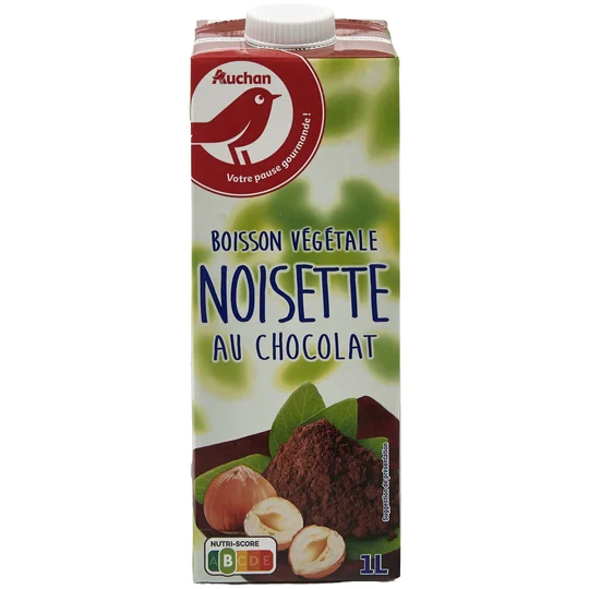 Boisson végétale noisette au chocolat