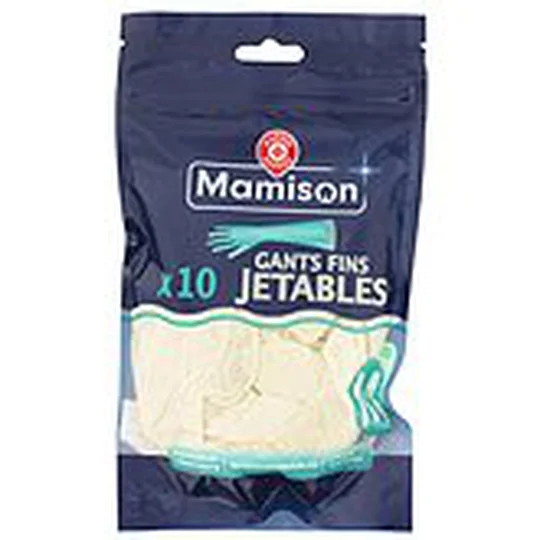Gants jetables latex T7 x10