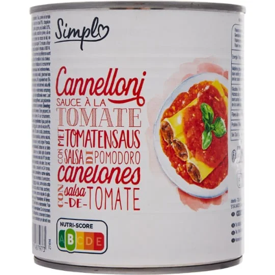 Plat cuisiné cannelloni sauce tomate SIMPL