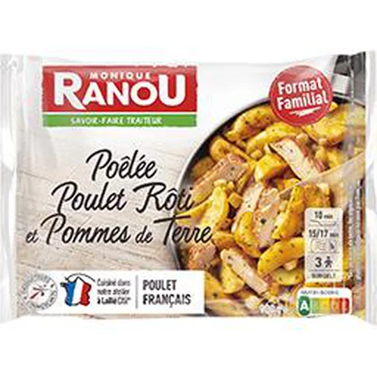 Poêlée poulet rôti et pommes de terre