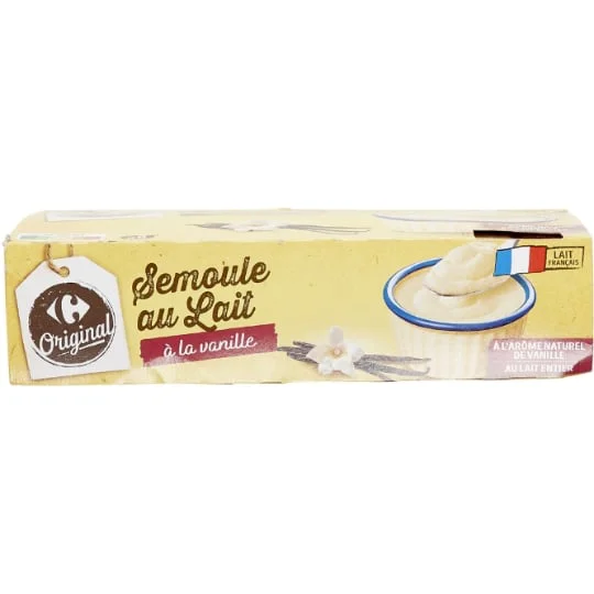 Semoule au lait vanille