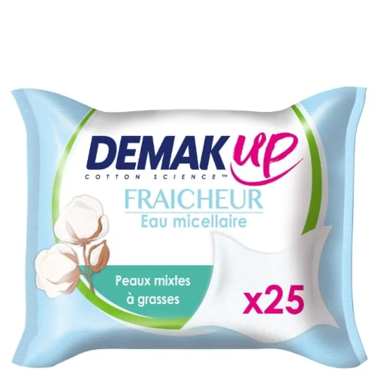 Lingettes démaquillantes fraîcheur coton
