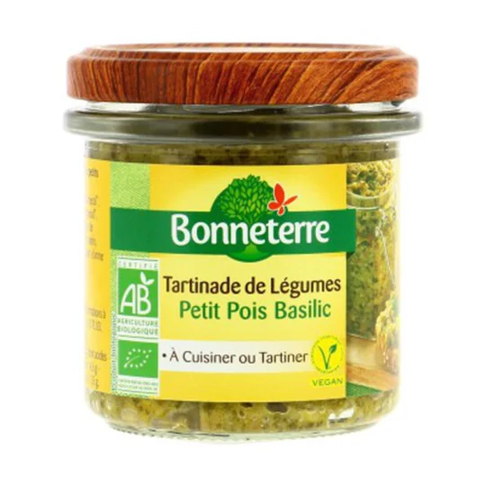 Tartinade De Légumes Petits Pois Basilic Bio