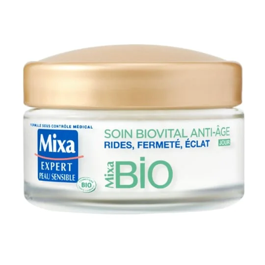 Crème Visage Jour Anti-Âge Bio Rides, Fermeté, Eclat Peaux Matures Biovital