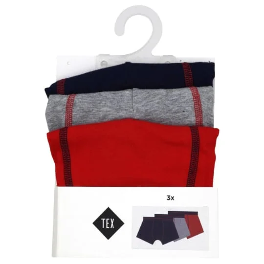 Boxer garçon noir/gris/rouge 10-12 ans