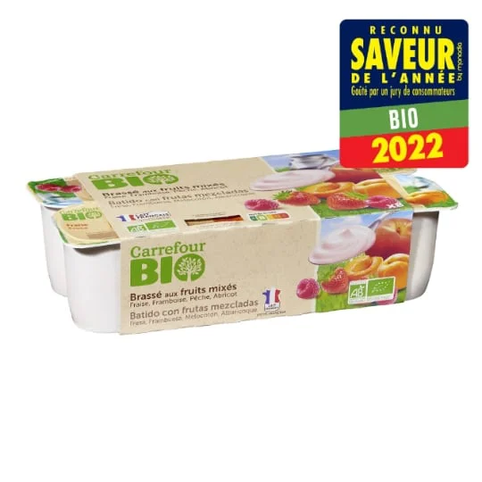 Yaourt bio aux fruits mixés