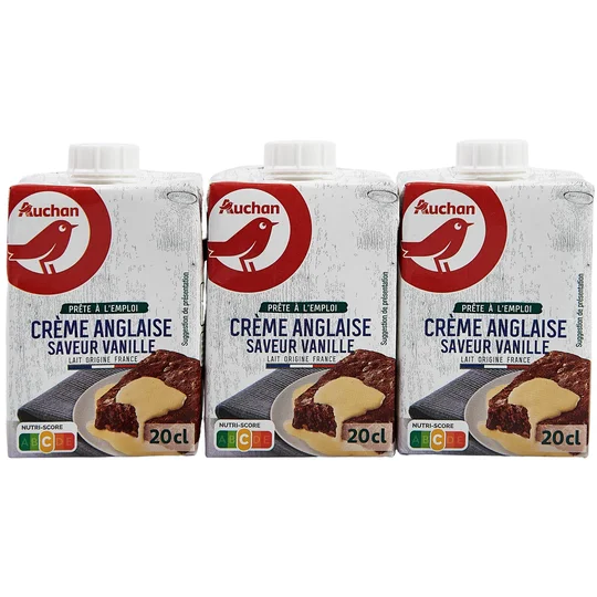 Crème anglaise saveur vanille UHT