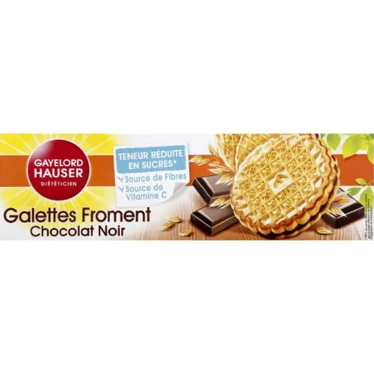 Biscuits galettes chocolat noir