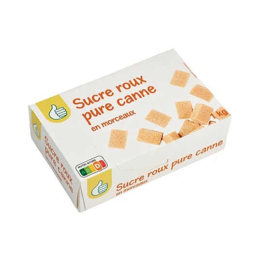 Sucre roux pure canne en morceaux