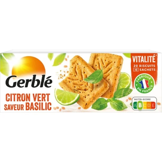 Sablé citron vert & basililic