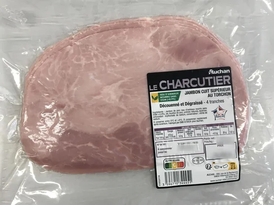 Jambon supérieur cuit au torchon