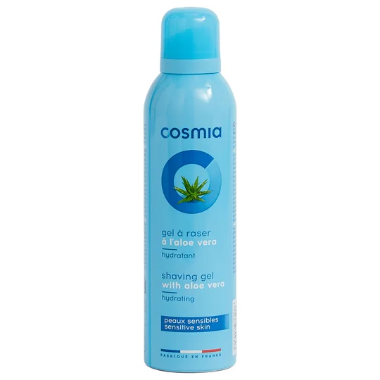 Gel à raser hydratant à l'aloé vera pour peaux sensibles