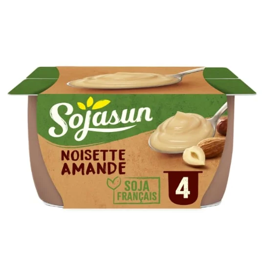 Dessert végétal soja noisette amande