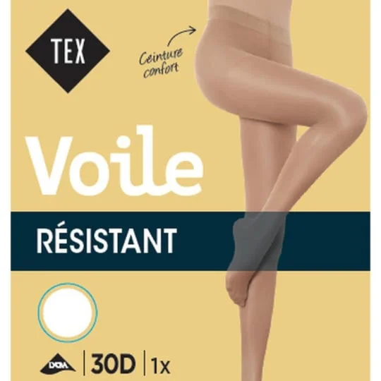 Collant femme beige 30D voile résistant T3