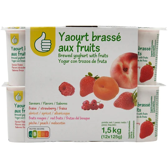 Yaourts aux fruits aromatisés