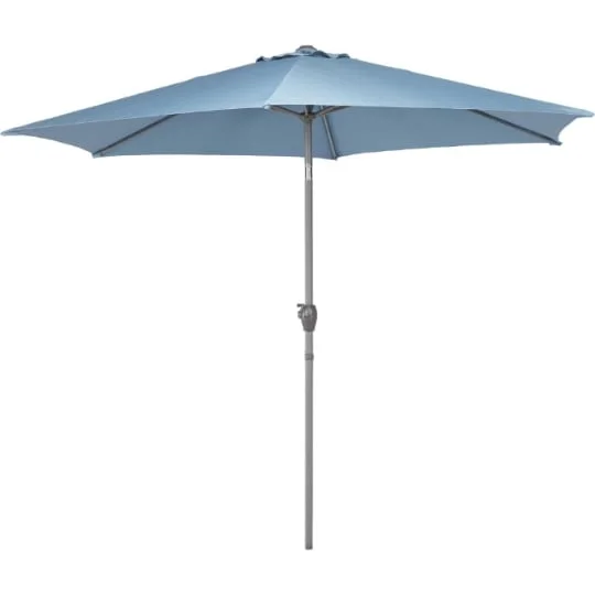 Parasol Inclinable à Manivelle 3m Gris Déperlant Lagoa HYBA