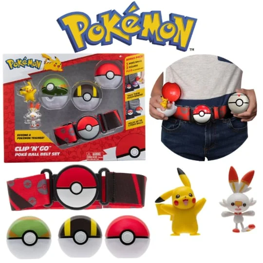 Coffret ceinture + 3 PokéBall + 2 figurines