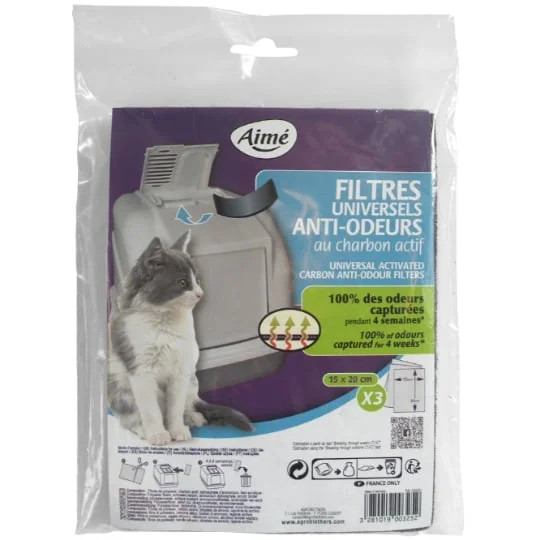 Filtres anti-odeur pour litière