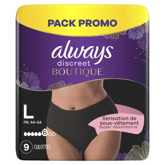 Culottes Fuites Urinaires Discreet Boutique Noir Taille L