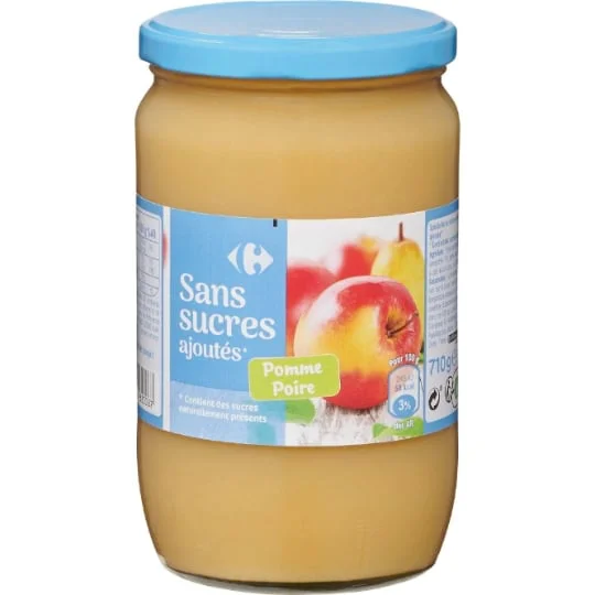 Compote pommes poires sans sucres ajoutés