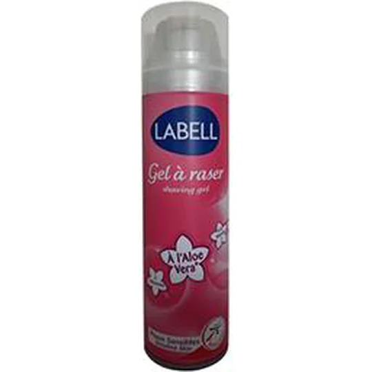 Gel à raser féminin peaux sensibles, aloe vera