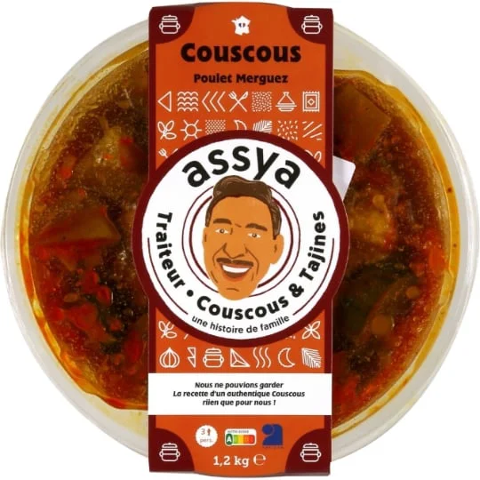 Plat cuisiné couscous poulet merguez