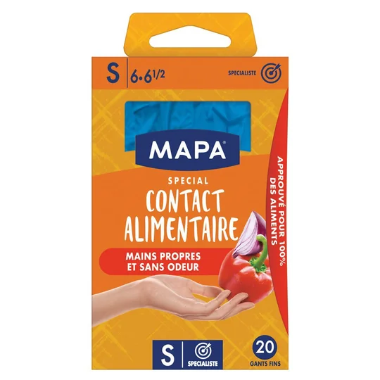 Gants spécial contact alimentaire taille S