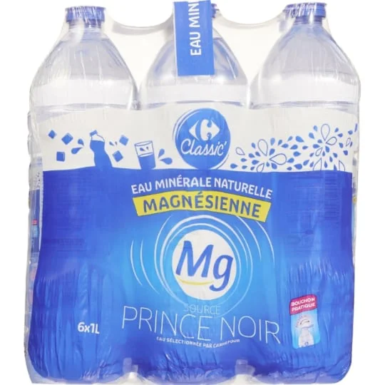 Eau minérale magnésienne Prince Noir